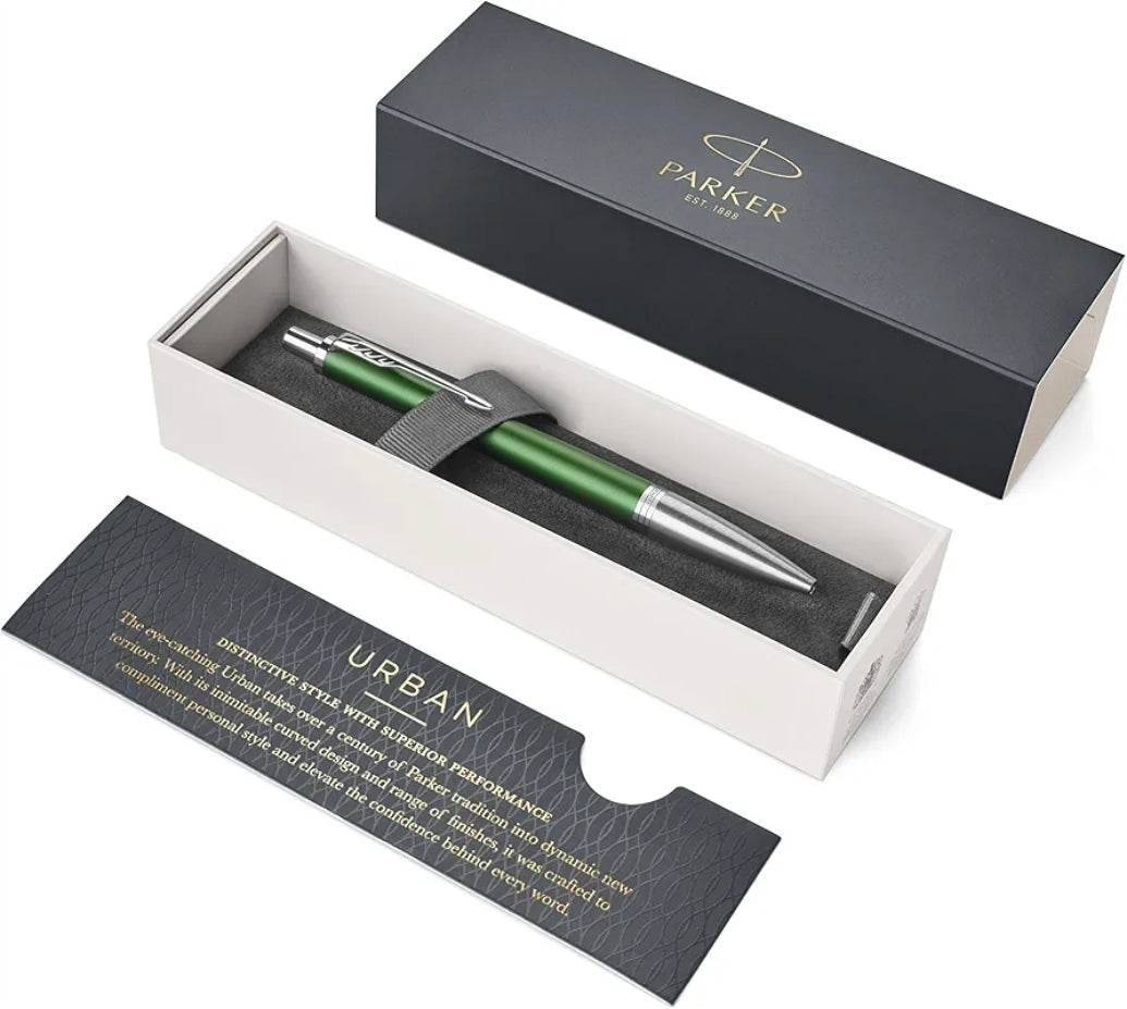 Parker Urban Premium Green CT Ballpoint Pen | Chrome Trim
