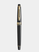 Waterman Expert Rollerball Pen – Black with Gold Trim