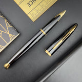 Waterman Carène Fountain Pen – Black Sea with Gold Trim (18K Gold Nib)