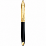 Waterman Carène Essential Fountain Pen – Black with Gold Trim (18K Gold Fine Nib)