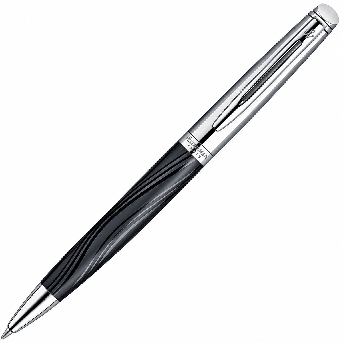 Waterman Hémisphère Deluxe Ballpoint Pen – Silk Black with Chrome Trim