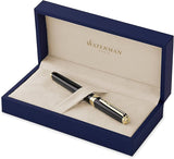 Waterman Exception Slim Black GT Fountain Pen – 18K Gold Nib