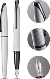 Cross ATX Sandblasted Dark Blue PVD Fountain Pen – Etched Diamond Pattern | 886-45
