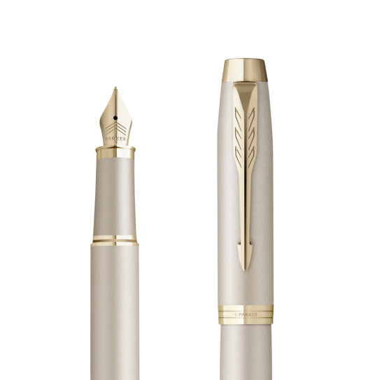 Parker IM Monochrome Fountain Pen – Champagne Finish