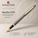 Sheaffer VFM Light Grey Fountain Pen – Medium Nib