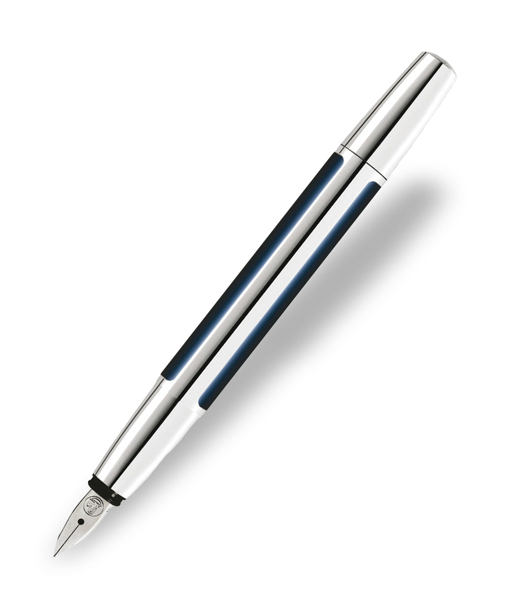 Pelikan Pura P40 Fountain Pen – Blue-Silver
