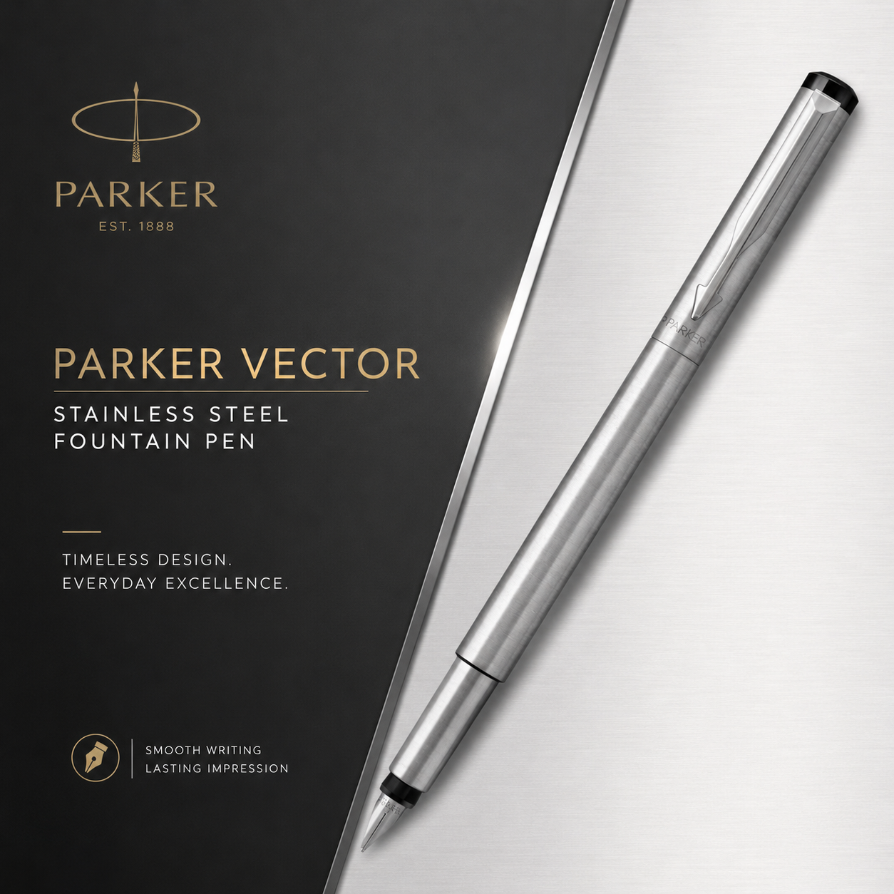 Parker Vector Stainless Steel Fountain Pen