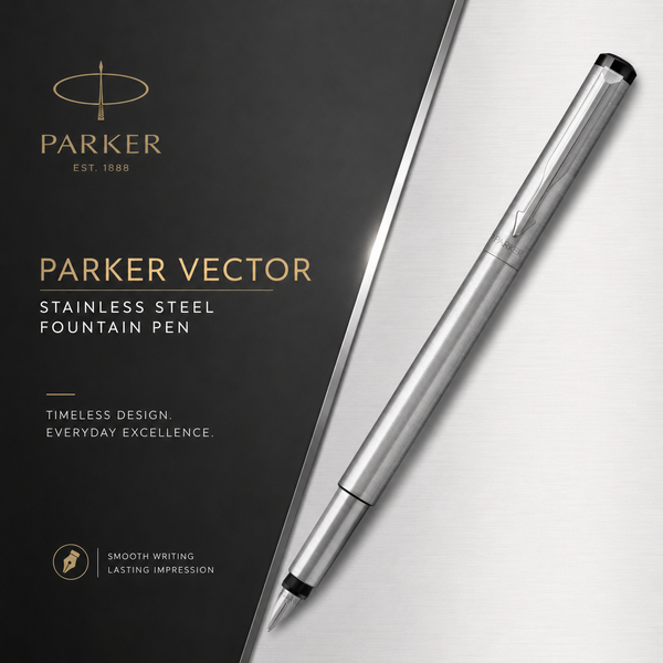Parker Vector Stainless Steel Fountain Pen