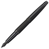 Cross ATX Brushed Black PVD Fountain Pen with Etched Diamond Pattern & Stainless Steel/Black Nib – 886-41