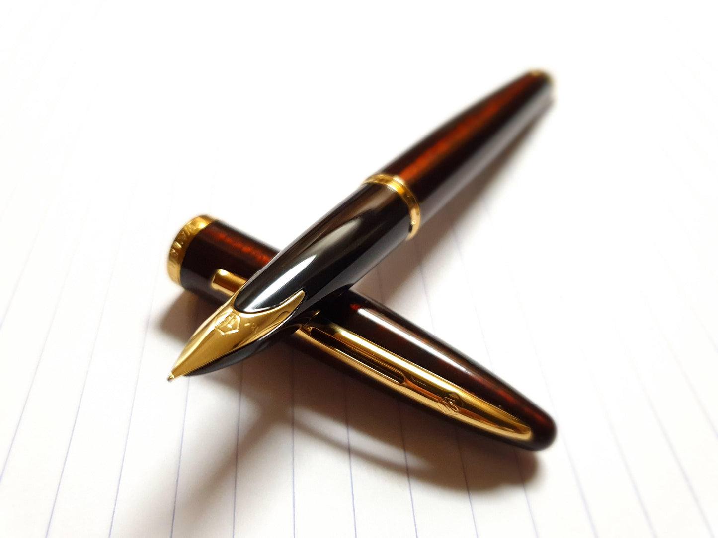 Waterman Carène Marine Amber GT Fountain Pen – Medium Nib