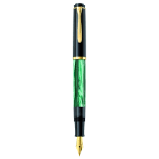 Pelikan Classic M200 Fountain Pen – Green-Marbled | Medium Nib