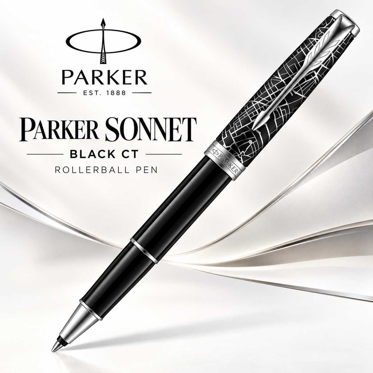 Parker Sonnet Black CT 18K (Metro) Rollerball Pen