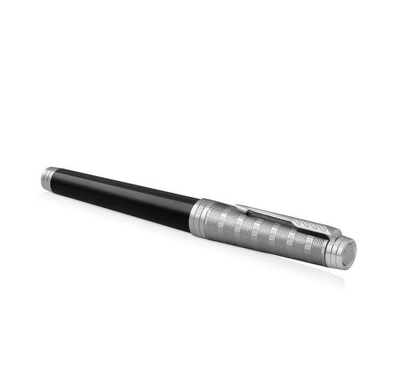 Parker Premier Custom Tartan Black ST Fountain Pen – 18K Gold Nib