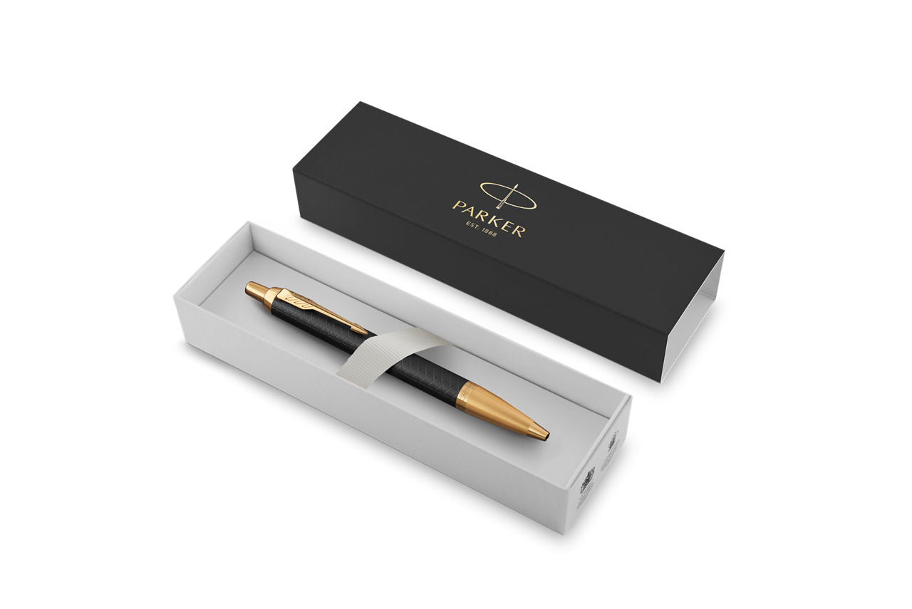 Parker IM Premium Ballpoint Pen – Black with Gold Trim | Premium Ballpoint Pen