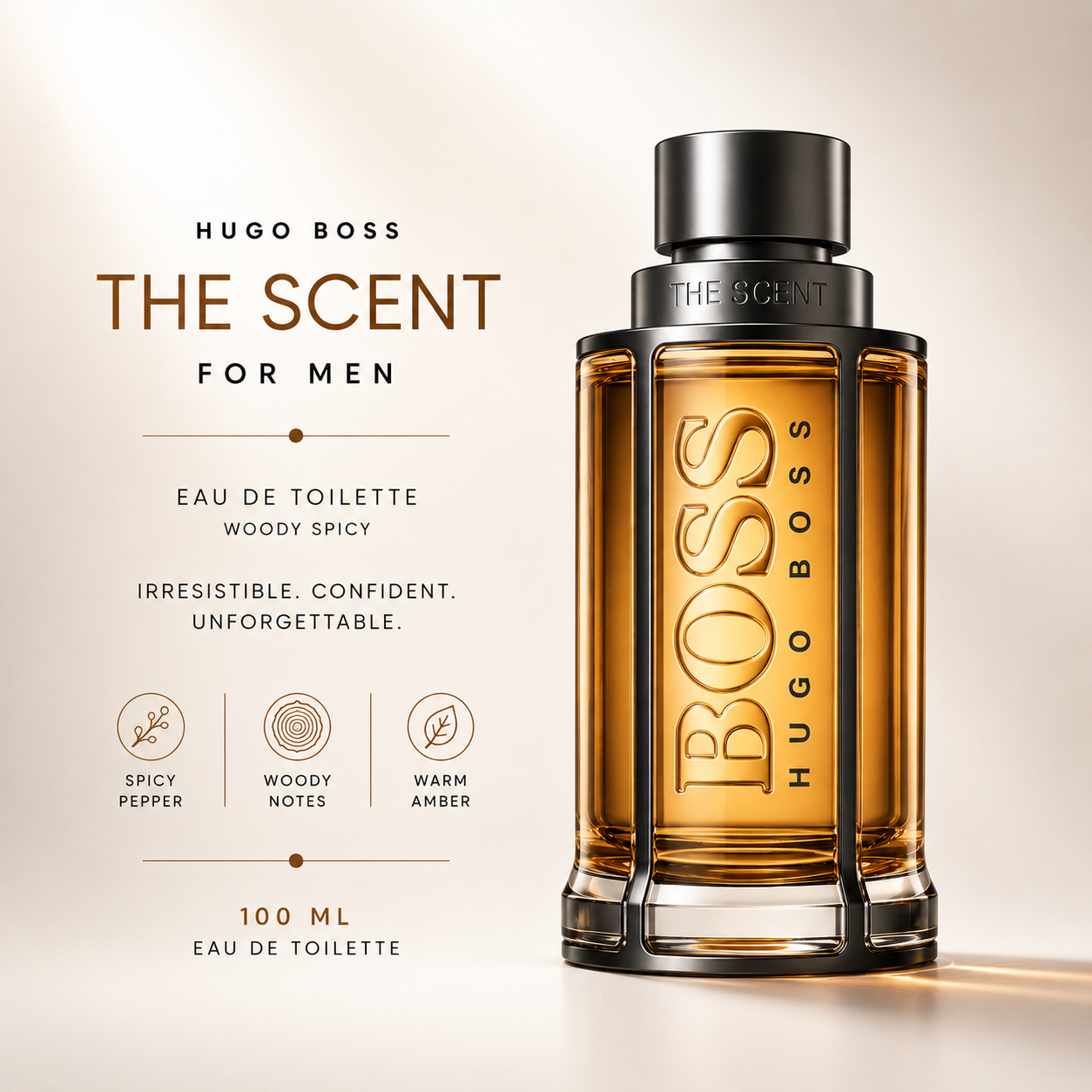 Hugo Boss The Scent EDT for Men 100ml | Woody Spicy Perfume