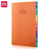 Deli E3183 Colour Design Hard Leather Cover A5 Notebook – 112 Sheets