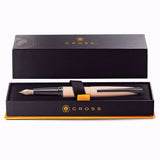Cross ATX Brushed Rose Gold PVD Fountain Pen – Etched Diamond Pattern | 886-42