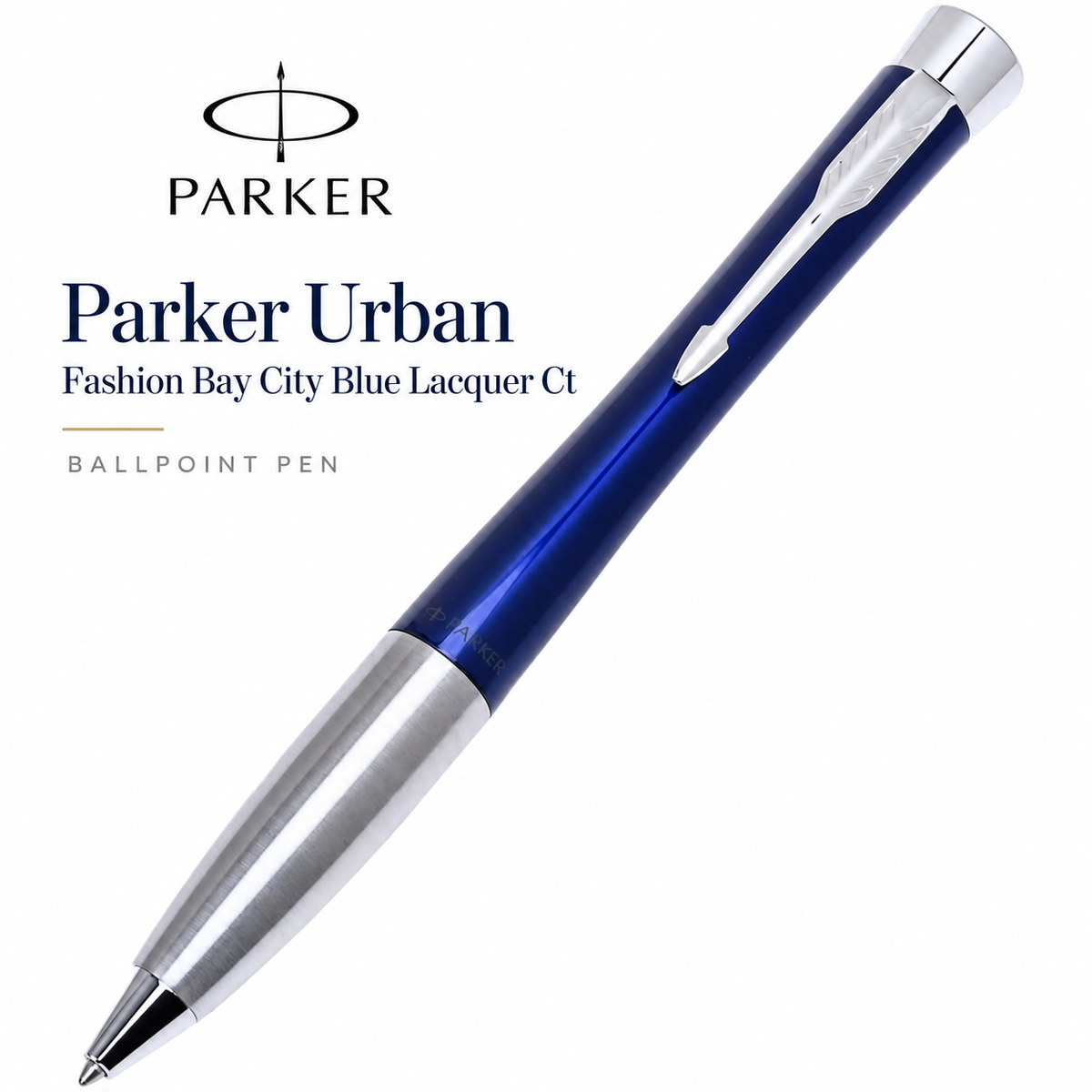 Parker Urban Fashion Bay City Blue Lacquer Ct Ballpoint Pen