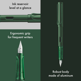 Lamy AL-star Pine Fountain Pen – Medium Nib