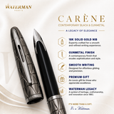 Waterman Carene Fountain Pen – Contemporary Black & Gunmetal