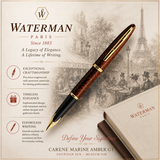 Waterman Carène Marine Amber GT Fountain Pen – Medium Nib