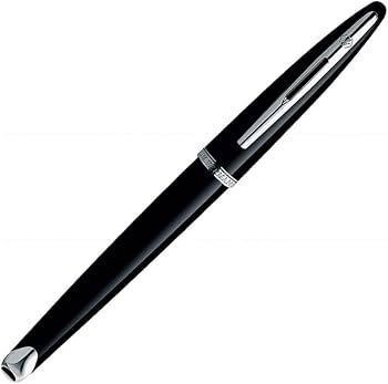 Waterman Carène Rollerball Pen – Black Sea with Stainless Steel Trim