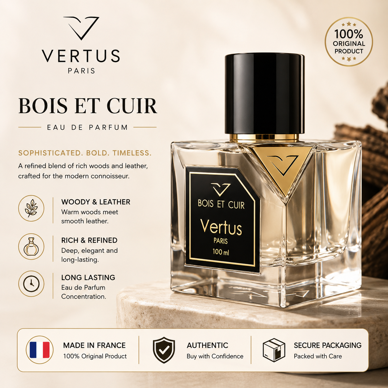 VERTUS BOIS ET CUIR EDP 100 ML