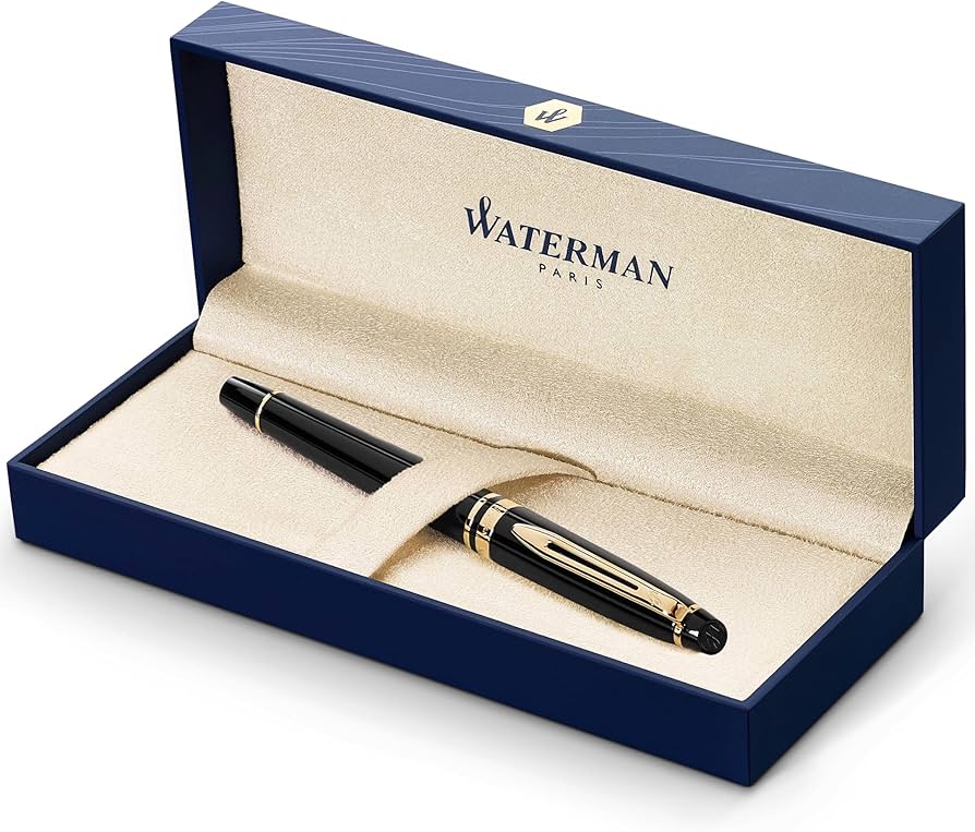 Waterman Expert Black GT Fountain Pen – Premium Writing Instrument