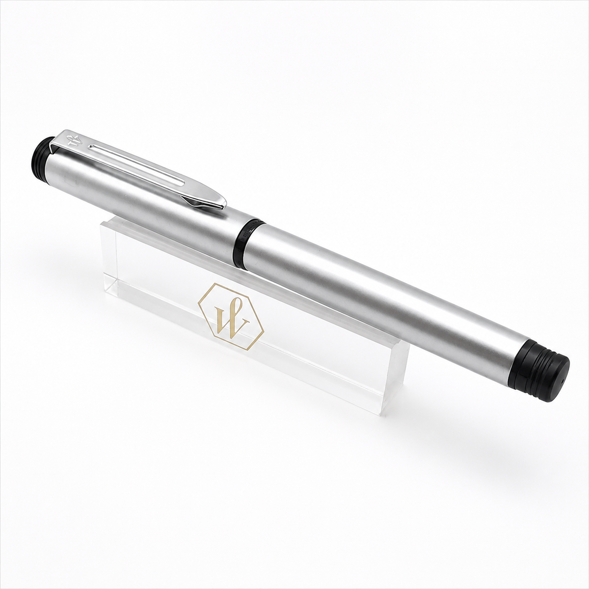 Waterman Daytona Vintage Fountain Pen – Brushed Stainless Steel | Chrome Trim