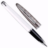 Waterman Carène Fountain Pen – Contemporary White with Chrome Trim (18K Gold Nib)