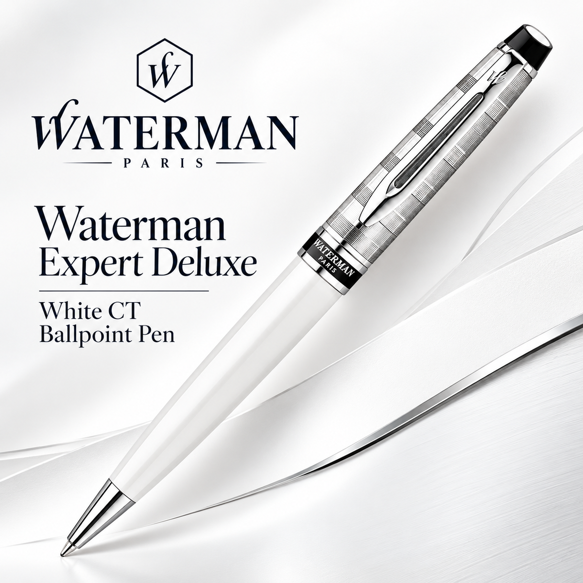 Waterman Expert Deluxe White CT Ballpoint Pen