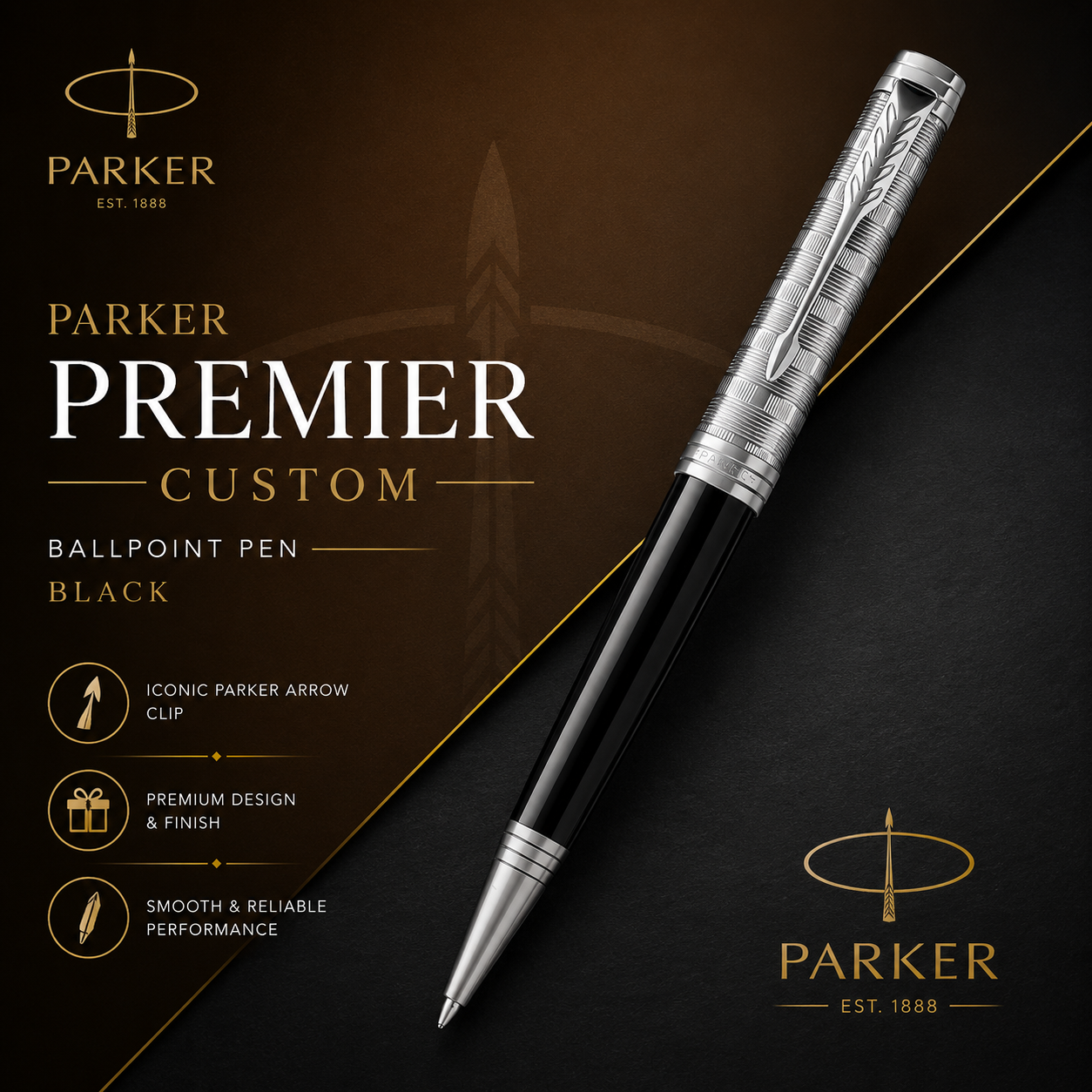 Parker Premier Custom Ballpoint Pen – Black