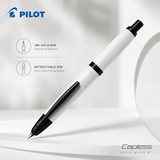 Pilot Capless Vanishing Point Fountain Pen – Matte White BT (18K Gold Nib)