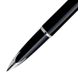 Waterman Carène Contemporary Black & Gunmetal ST Fountain Pen – 18K Solid Gold Rhodium-Plated Medium Nib