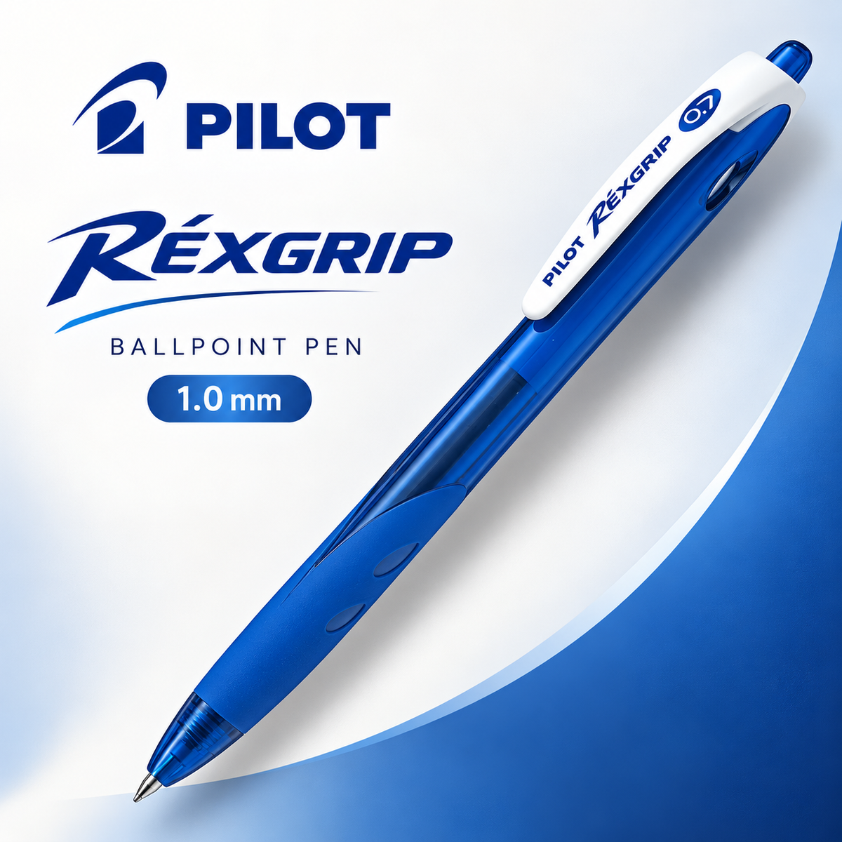 Pilot Rexgrip Ballpoint Pen 1.0mm RT – Blue