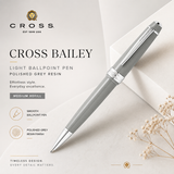Cross Bailey Light Polished Gray Resin Fountain Pen