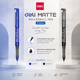 Deli Think Q200 Rollerball Pen – 0.5mm (Blue & Black Ink)