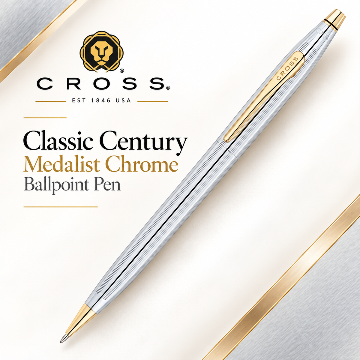 Cross Classic Century Medalist Chrome Ballpoint Pen