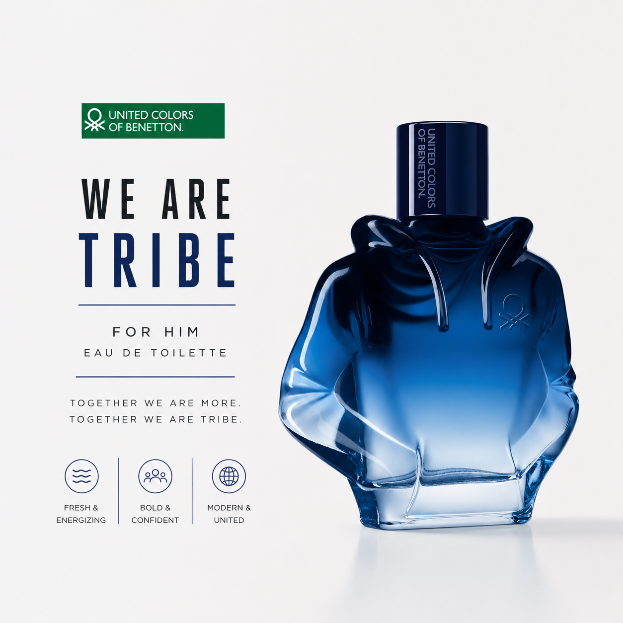 Benetton We Are Tribe Masculino EDT 90ml – Men's Fragrance