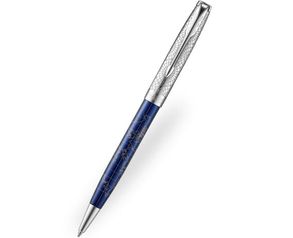 Parker Sonnet SE Atlas Ballpoint Pen – Blue Silver (Medium)