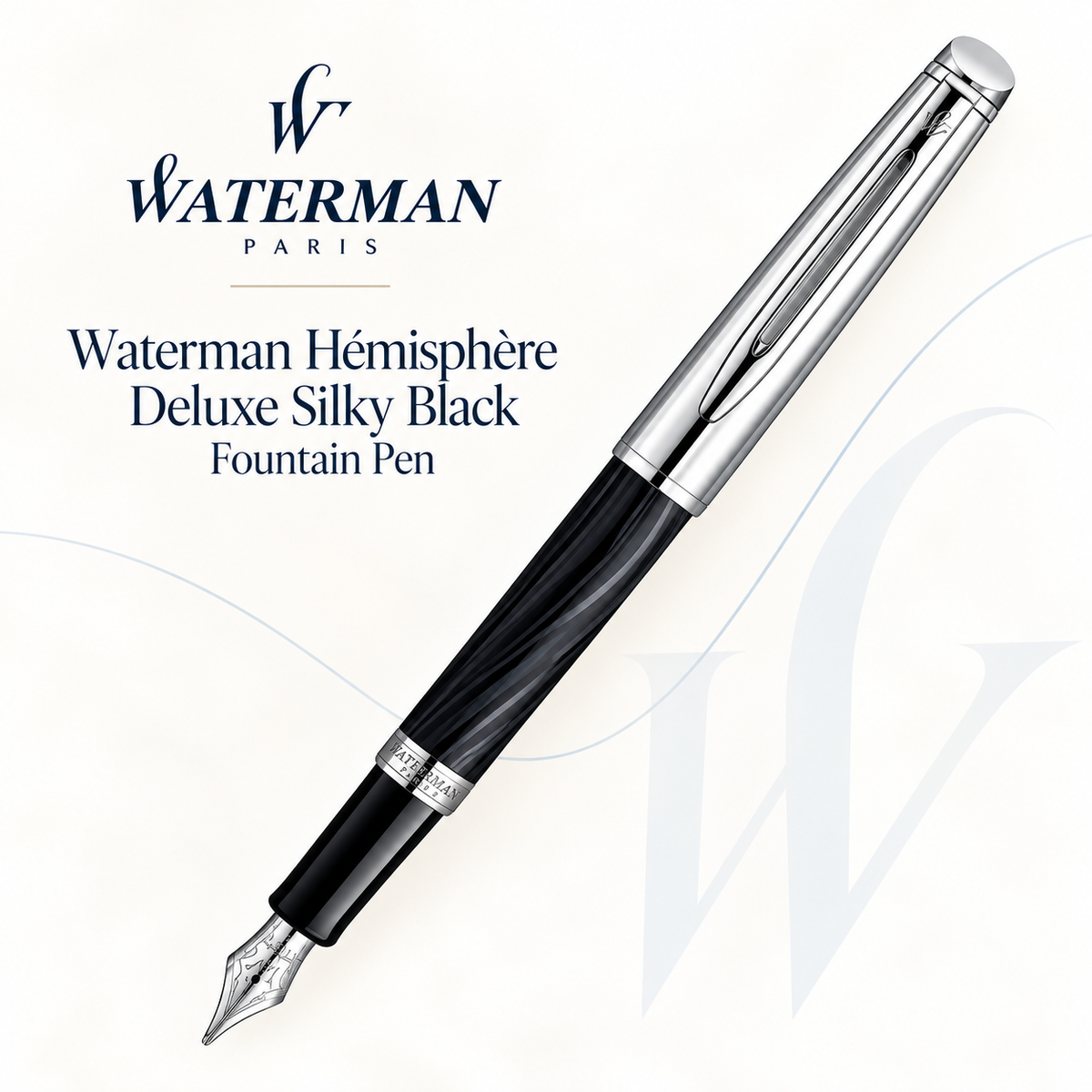 Waterman Hémisphère Deluxe Silky Black Fountain Pen