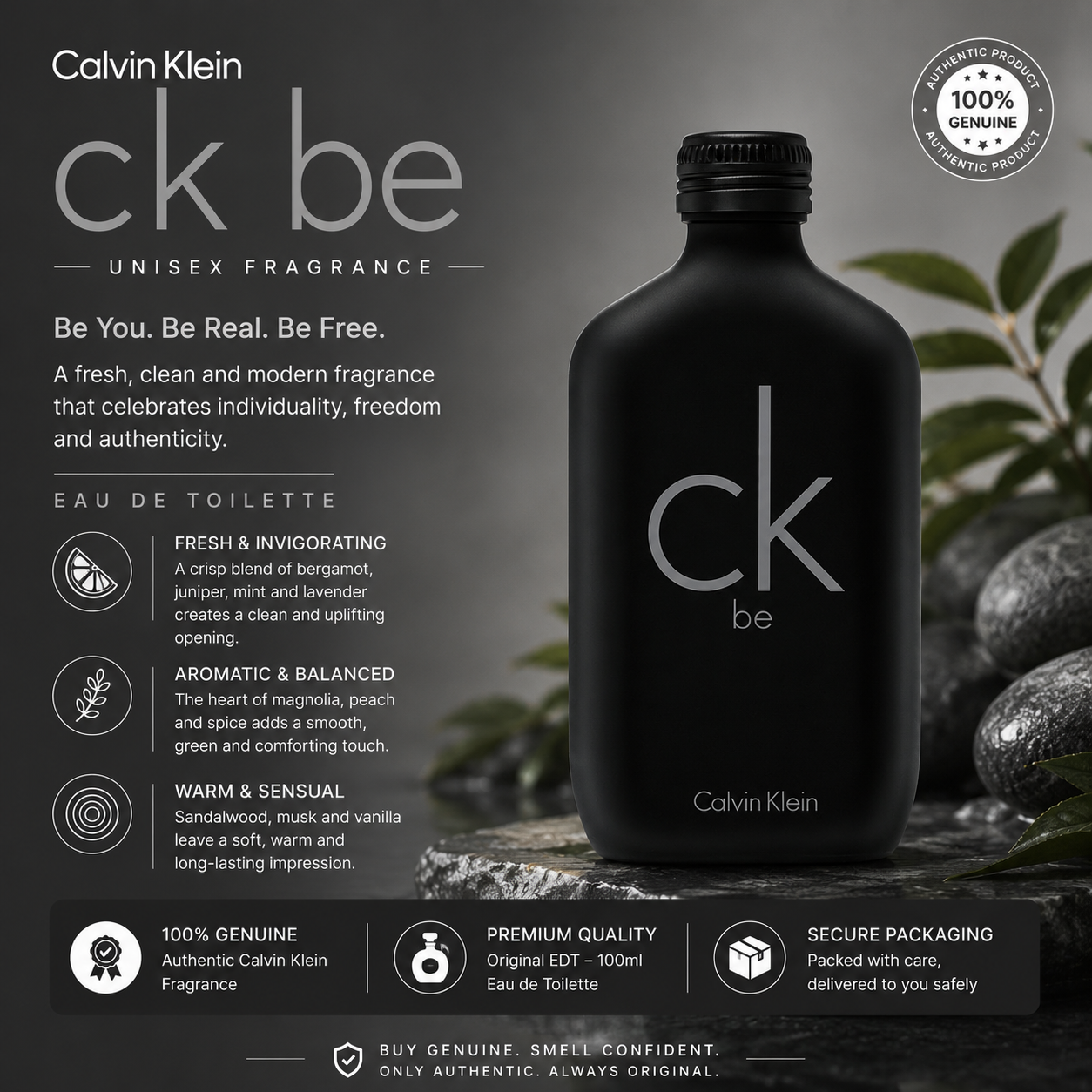 Calvin Klein CK BE EDT 100ml | Unisex Fragrance