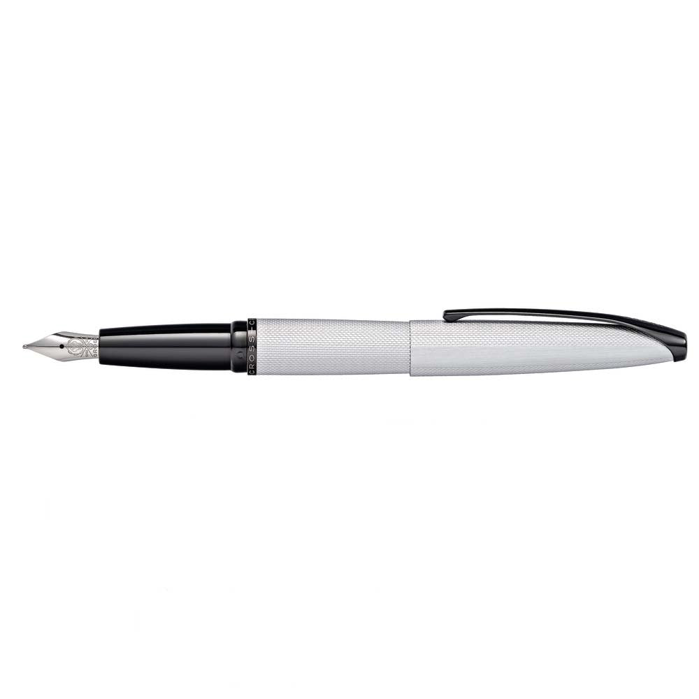 Cross ATX Sandblasted Dark Blue PVD Fountain Pen – Etched Diamond Pattern | 886-45