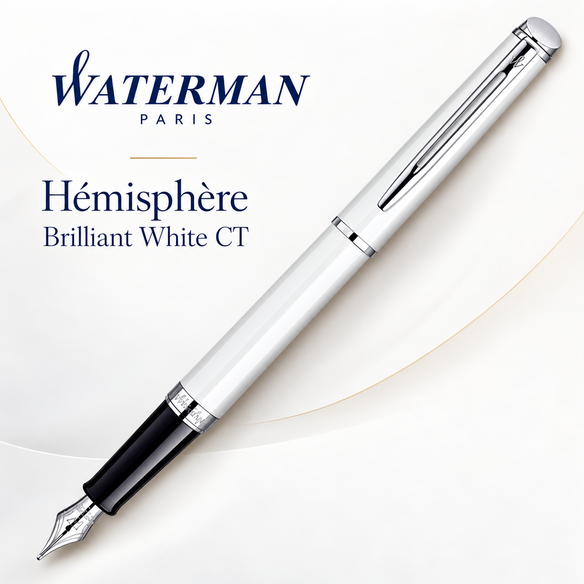Waterman Hémisphère Brilliant White CT Fountain Pen