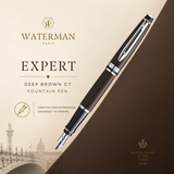 Waterman Expert Deep Brown CT Fountain Pen – Premium Writing Instrument