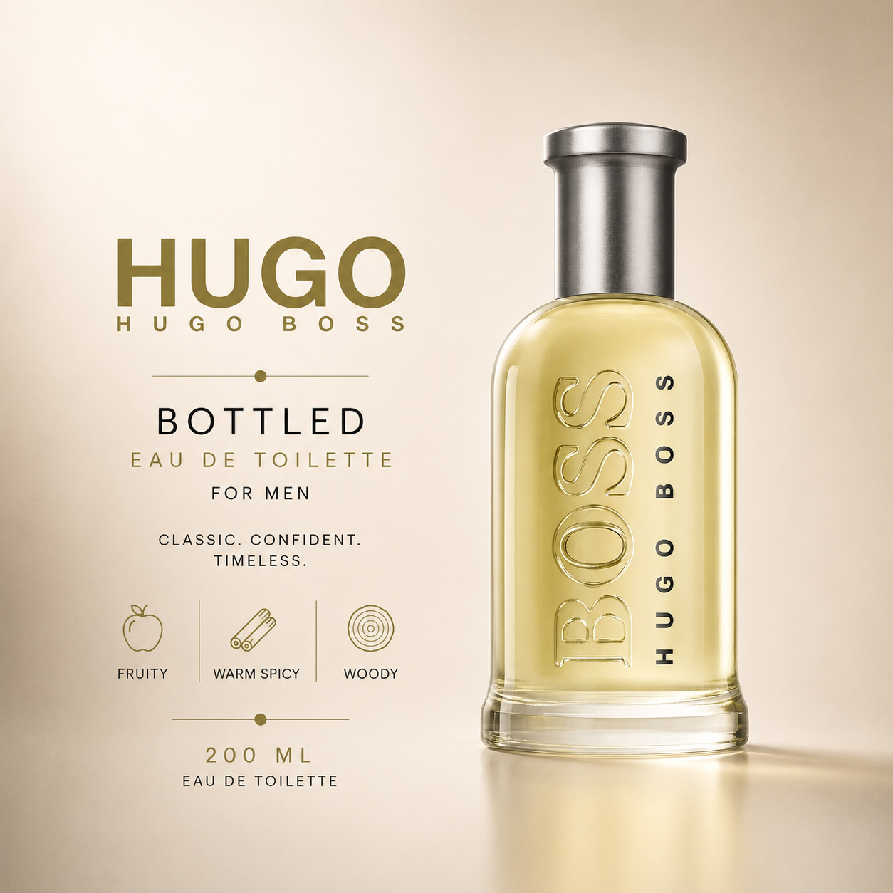 Hugo Boss Bottled EDT 200ml – Men's Eau de Toilette