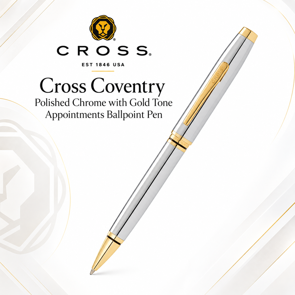 Cross Coventry Chrome & Gold-Tone Ballpoint Pen - Blue