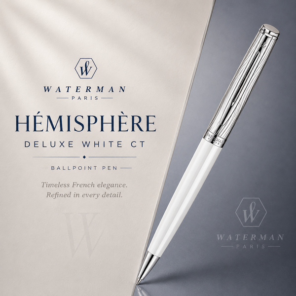 Waterman Hémisphère Deluxe White CT Ballpoint Pen