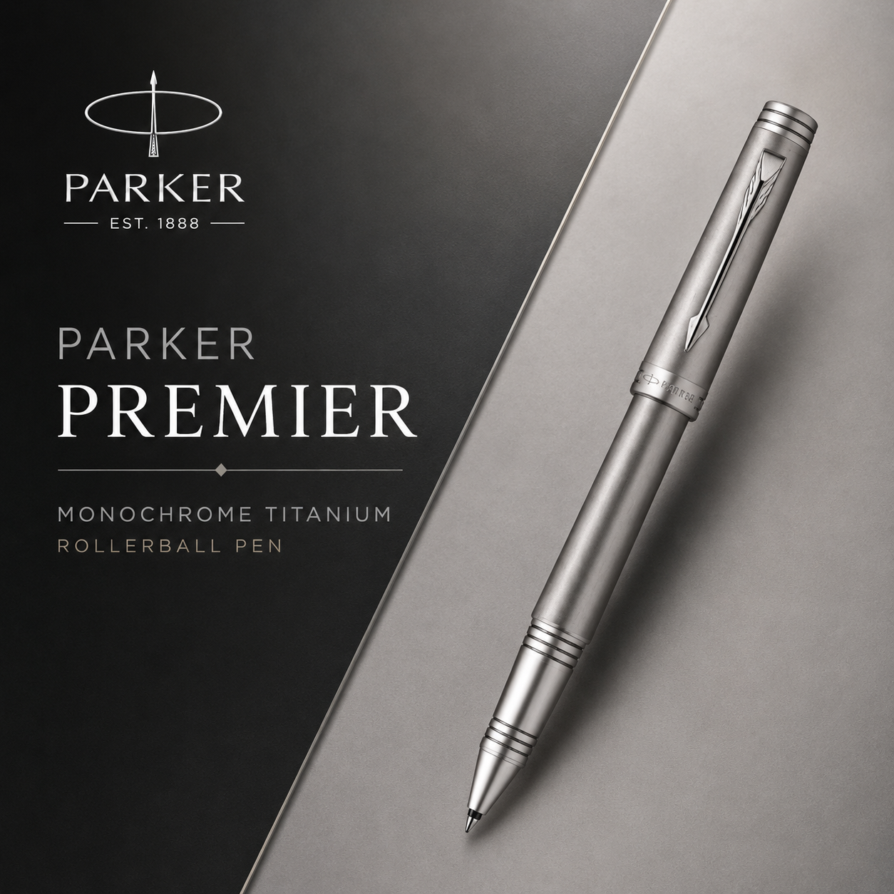 Parker Premier Rollerball Pen – Monochrome Titanium