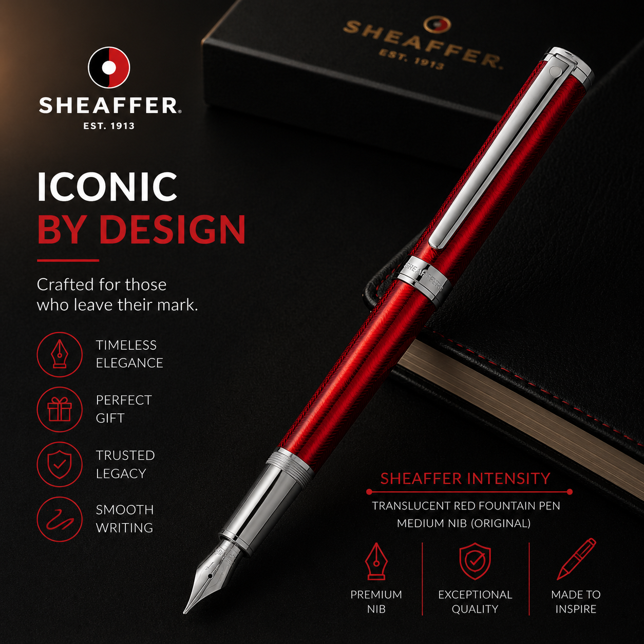 Sheaffer Intensity Translucent Red Fountain Pen